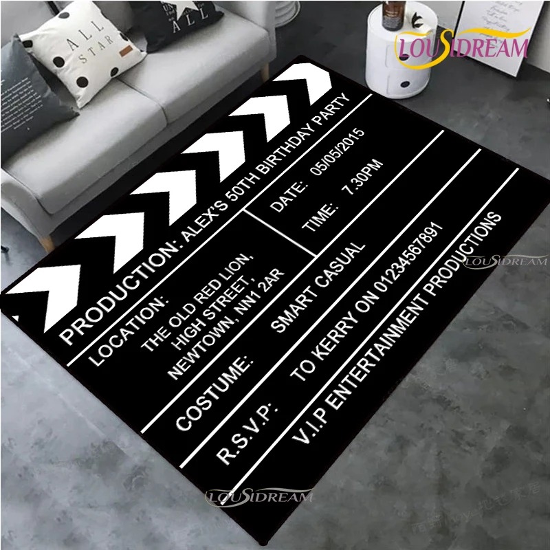 Home Cinema Night - Vintage-Projektor-Thema, Filmnacht, Filmklappe, Retro-Kino-Atmosphäre, Tisch-Kino-Teppich, Küchentür,