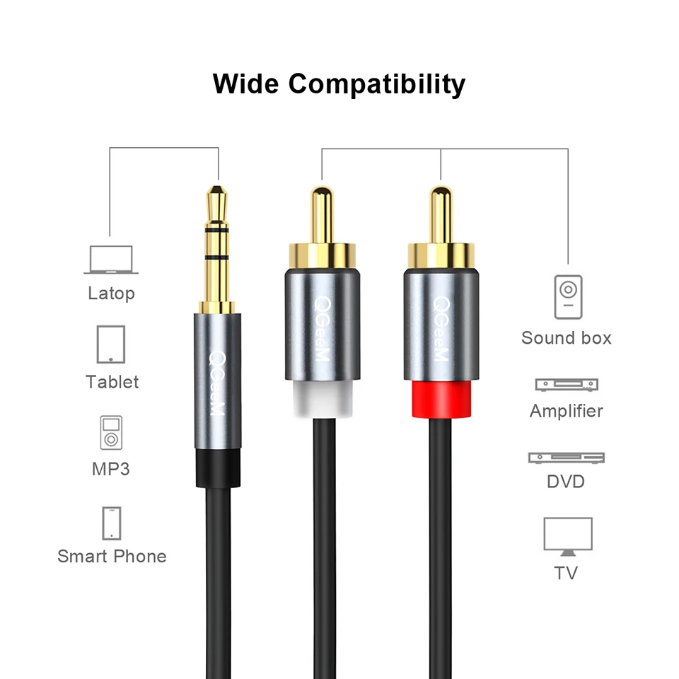 QGeeM RCA-Kabel 2RCA auf 3,5mm – Home Cinema Choice Bewertung und Preis