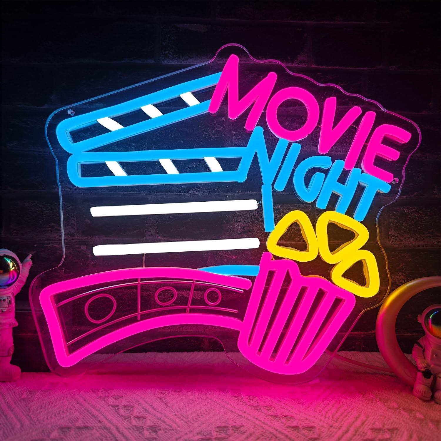 Filmnacht-Neonschild USB-dimmb – Home Cinema Night Bewertung und Preis
