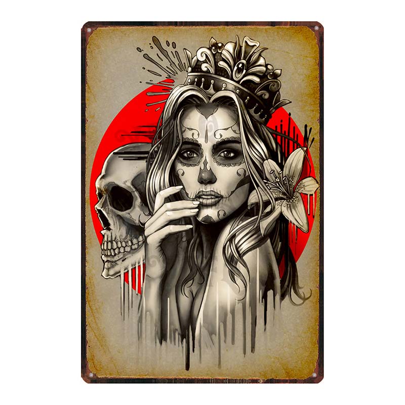 【YZFQ】 Sugar Skull Plaque Meta – Home Cinema Restaurant Bewertung und Preis