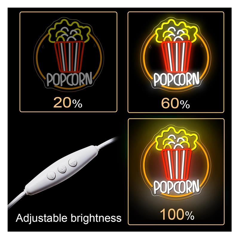 Popcorn-Neonschild, dimmbar, U – Home Cinema Today Bewertung und Preis