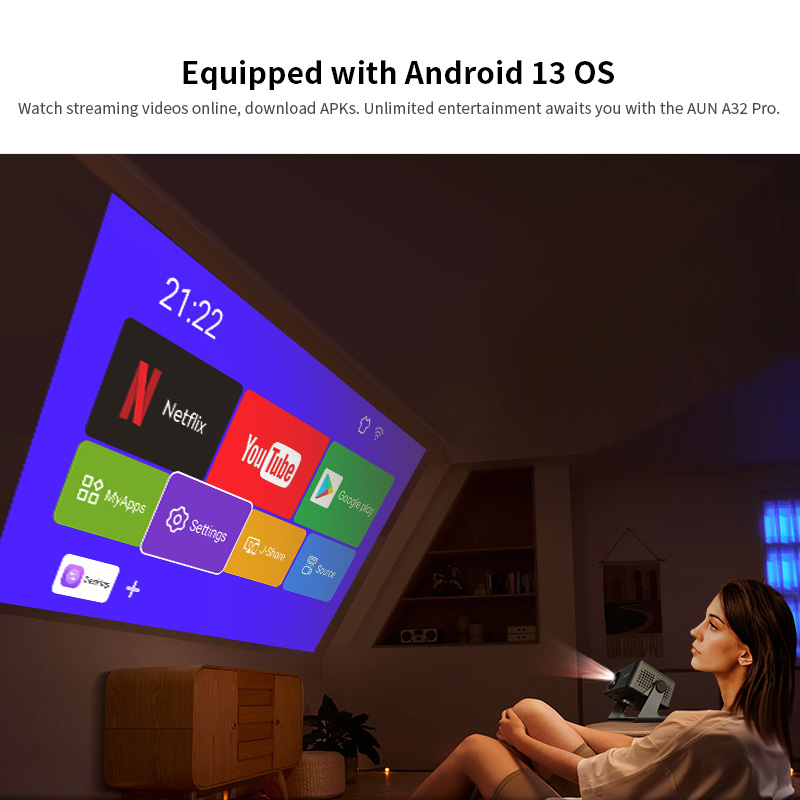 AUN A32 Pro Android 13 Projekt – Home Cinema Night Bewertung und Preis