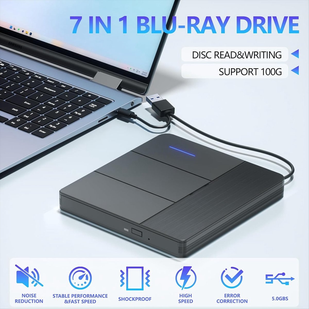 SCLS 7-in-1 externes Blu-Ray-L – Blu Ray Disc Player Bewertung und Preis