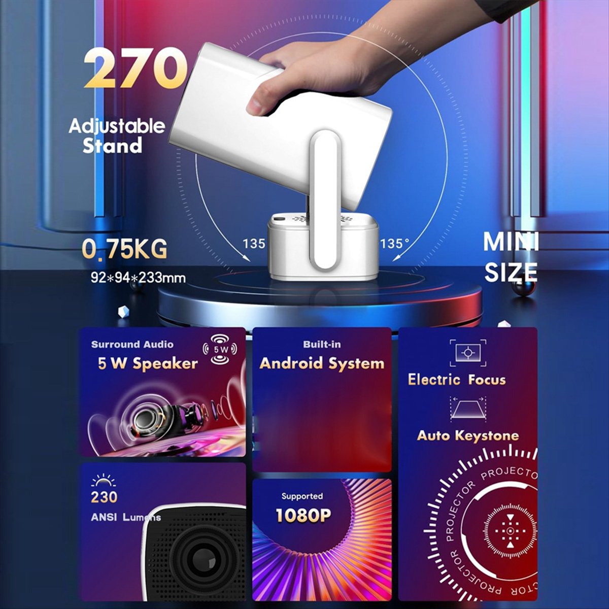 *ONE DAY Y7S Mini Smart Projek – Home Cinema Today Bewertung und Preis